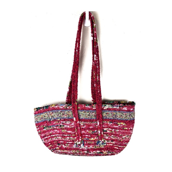 Tote Coil Bag Handmade Hand Rolled Lagen Look - Picture 3 of 6